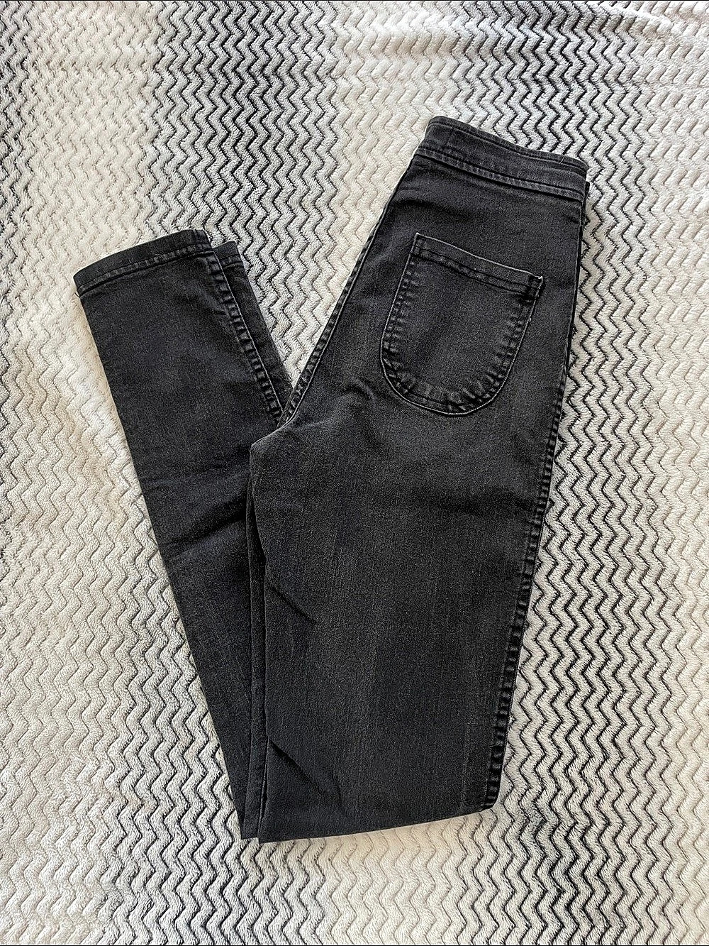 EUC American Apparel Extra High-Waist Jean Skinny Jeans Black Size XS Extra Smal